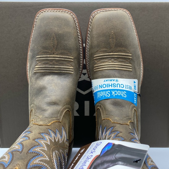 Ariat Brander Square Toe Cowboy Boots Men Size 10D - Picture 3 of 5